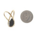 Yellow Gold Onyx Solitaire Omega Slide Pendant - 14k Pear Cut