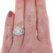 White Gold Diamond Double Halo Engagement Ring & Wedding Band - 14k Pear 1.00ctw