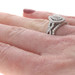 White Gold Diamond Double Halo Engagement Ring & Wedding Band - 14k Pear 1.00ctw