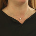 White Gold Diamond Halo Pendant Necklace - 14k Round Brilliant .88ctw GIA