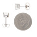 White Gold Diamond Stud Earrings - 14k Square Modified 2.02ctw GIA Pierced