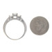 White Gold Diamond Three-Stone Engagement Ring 14k Princess 1.00ctw