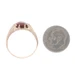 Yellow Gold Garnet Edwardian Men's Ring - 9k Oval 2.45ct Solitaire