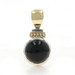 Lagos Caviar Onyx Solitaire Enhancer Pendant Sterling Silver 925 Yellow Gold 18k