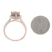Le Vian Chocolate Quartz Diamond Halo Ring - Rose Gold 14k 3.60ctw