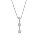 White Gold Diamond Three-Stone Journey Necklace 17 1/2" - 14k Rd .25ctw Love