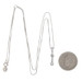 White Gold Diamond Three-Stone Journey Necklace 17 1/2" - 14k Rd .25ctw Love