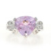 White Gold Kunzite Diamond Ring - 14k Trillion 5.00ctw