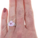 White Gold Kunzite Diamond Ring - 14k Trillion 5.00ctw