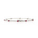 White Gold Ruby Diamond Link Bracelet 7 1/4" - 14k Round 1.80ctw