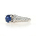 White Gold Sapphire Diamond Ring - 18k Oval 1.29ctw