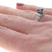 White Gold Sapphire Diamond Ring - 18k Oval 1.29ctw