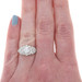 White Gold Diamond Retro Ring - 14k Round Brilliant 1.12ctw Vintage