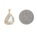 Yellow Gold Aquamarine Diamond Pendant - 14k Fantasy .94ctw