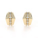 Yellow Gold Diamond Geometric Short Drop Earrings 14k Rd .50ctw Stripe Pierced