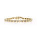 Yellow Gold Diamond X & O Hugs & Kisses Link Bracelet 7 1/4" - 10k Rd 1.00ctw