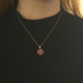 Yellow Gold Tourmaline Rhodolite Garnet Cluster Necklace 18" - 14k Oval 3.06ctw