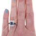 Zac Posen Truly Sapphire Diamond Double Halo Ring White Gold 14k Emerald 2.75ctw