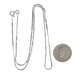 White Gold Serpentine Chain Necklace 15" - 14k