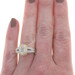 White Gold Diamond Cluster Halo Ring - 14k Princess .64ctw