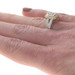 White Gold Diamond Cluster Halo Ring - 14k Princess .64ctw