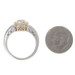 White Gold Diamond Cluster Halo Ring - 14k Princess .64ctw