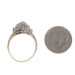 Yellow Gold Diamond Cluster Cocktail Bypass Ring - 14k Rd .25ctw Floral Waterfall