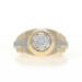 Yellow Gold Diamond Watch Link Style Men's Ring - 14k Round Brilliant .35ctw