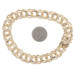 Yellow Gold Double Curb Chain Bracelet 8" - 14k Starter Charm