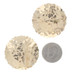 Yellow Gold Hammered Scallop Dome Drop Earrings - 14k
