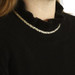 Yellow Gold Foxtail & Diamond Cut Bead Chain Braided Strand Necklace 18" - 14k