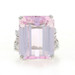 White Gold Kunzite Diamond Ring - 14k Emerald 20.48ctw