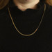 Yellow Gold Diamond Cut Curb Chain Necklace 24" - 14k
