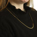 Yellow Gold Diamond Cut Curb Chain Necklace 24" - 14k