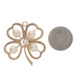 Yellow Gold Pearl Retro Four-Leaf Clover Pendant 14k Lucky Shamrock Vintage