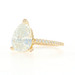 Yellow Gold Diamond Hidden Halo Engagement Ring - 18k Pear 3.36ctw GIA