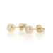 Yellow Gold Diamond Stud Earrings - 14k Round Brilliant Pierced