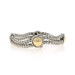 John Hardy Palu Double Strand Station Bracelet 7 1/2" - Sterling 925 Wheat Chain