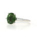Platinum Tourmaline Diamond Ring - 950 Oval 2.60ctw Engagement