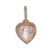 Rose Gold Morganite Diamond Halo Pendant - 10k Heart 1.29ctw Love