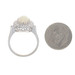 White Gold Opal Diamond Vintage Halo Ring - 14k Oval Cabochon 1.53ctw