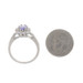 White Gold Tanzanite Diamond Halo Ring - 14k Oval 1.14ctw