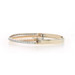 Yellow Gold Diamond Bangle Bracelet 6 1/4" - 14k Round Brilliant 1.10ctw
