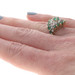 Yellow Gold Emerald Diamond Cluster Cocktail Bypass Ring - 10k Oval 1.72ctw