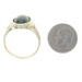Yellow Gold Green Chalcedony Edwardian Men's Ring - 14k Oval Antique Solitaire