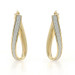 Yellow Gold Looped Ribbon Hoop Earrings - 14k Pierced