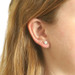 White Gold Diamond Stud Earrings - 14k Round Brilliant 1.48ctw Pierced