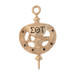 Yellow Gold Sigma Theta Tau Nursing Honor Society Badge - 10k Black Enamel Key
