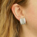 David Yurman Cable Cigar Band Diamond Earrings -Sterling 925 Gold 18k Rd 1.40ctw