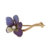 Hammerman Brothers Pearl Edwardian Pansy Brooch Yellow Gold 14k Flower Antique